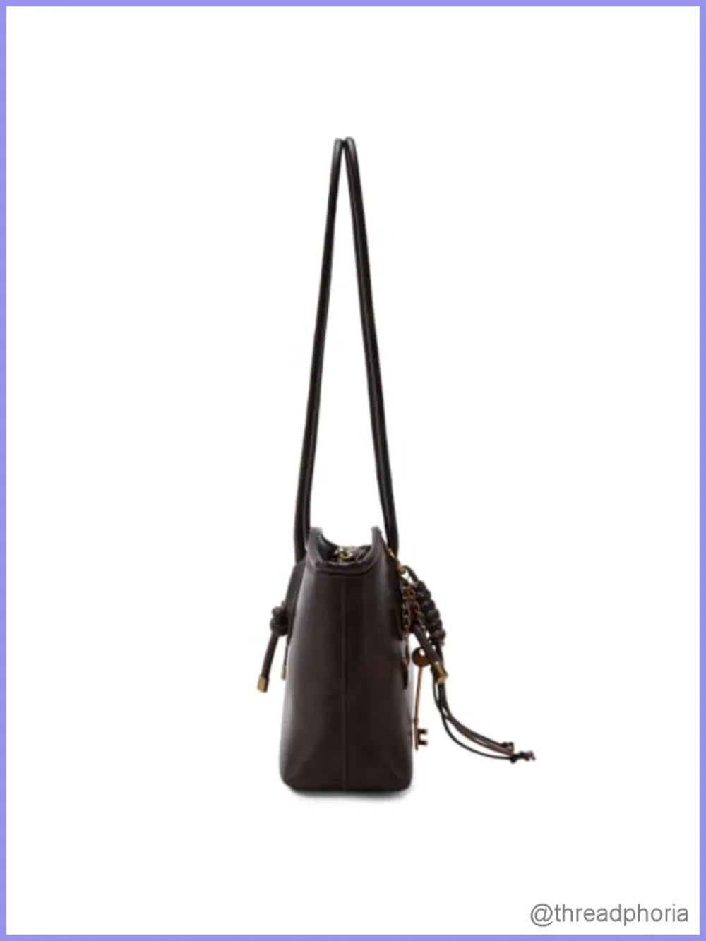 Vintage Faux Leather Hobo Handbag with Key Pendant, Shoulder Bag